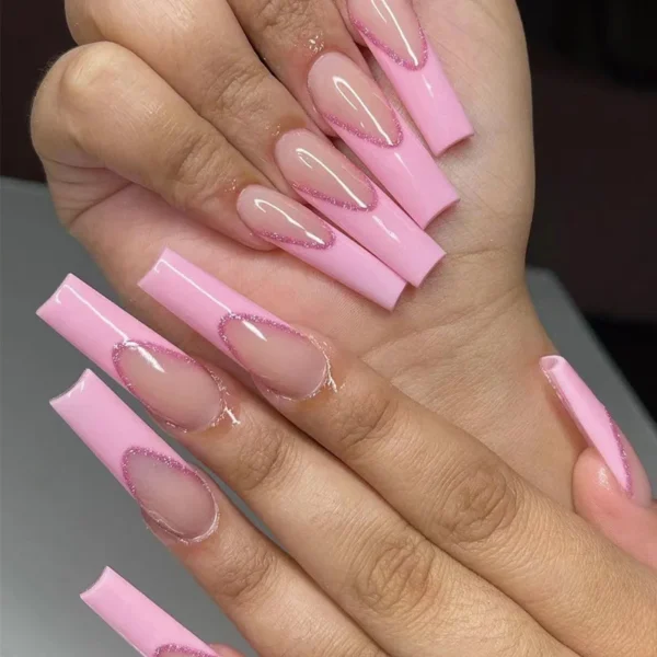 Nails Glam - Press-on Nails with Rhinestones - 24 pcs - Image 15