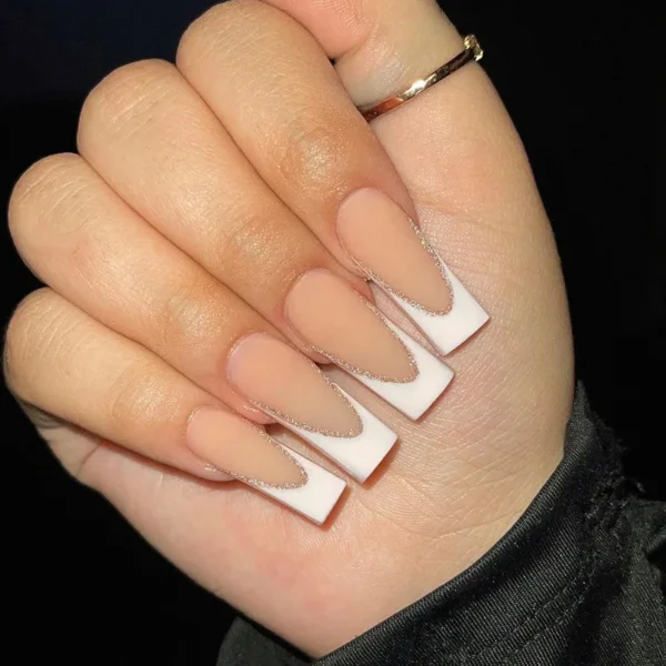 Nails Glam - Press-on Nails with Rhinestones - 24 pcs - Image 42