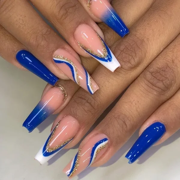 Nails Glam - Press-on Nails with Rhinestones - 24 pcs - Image 18