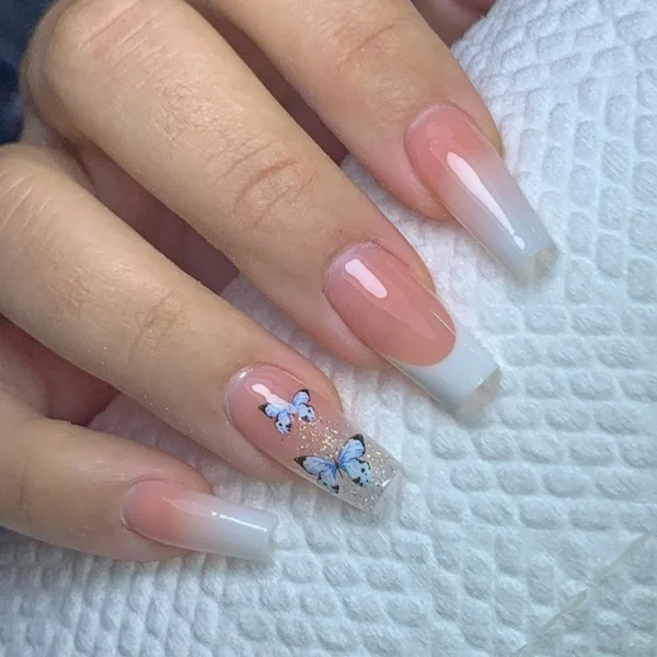 Nails Glam - Press-on Nails with Rhinestones - 24 pcs - Image 54